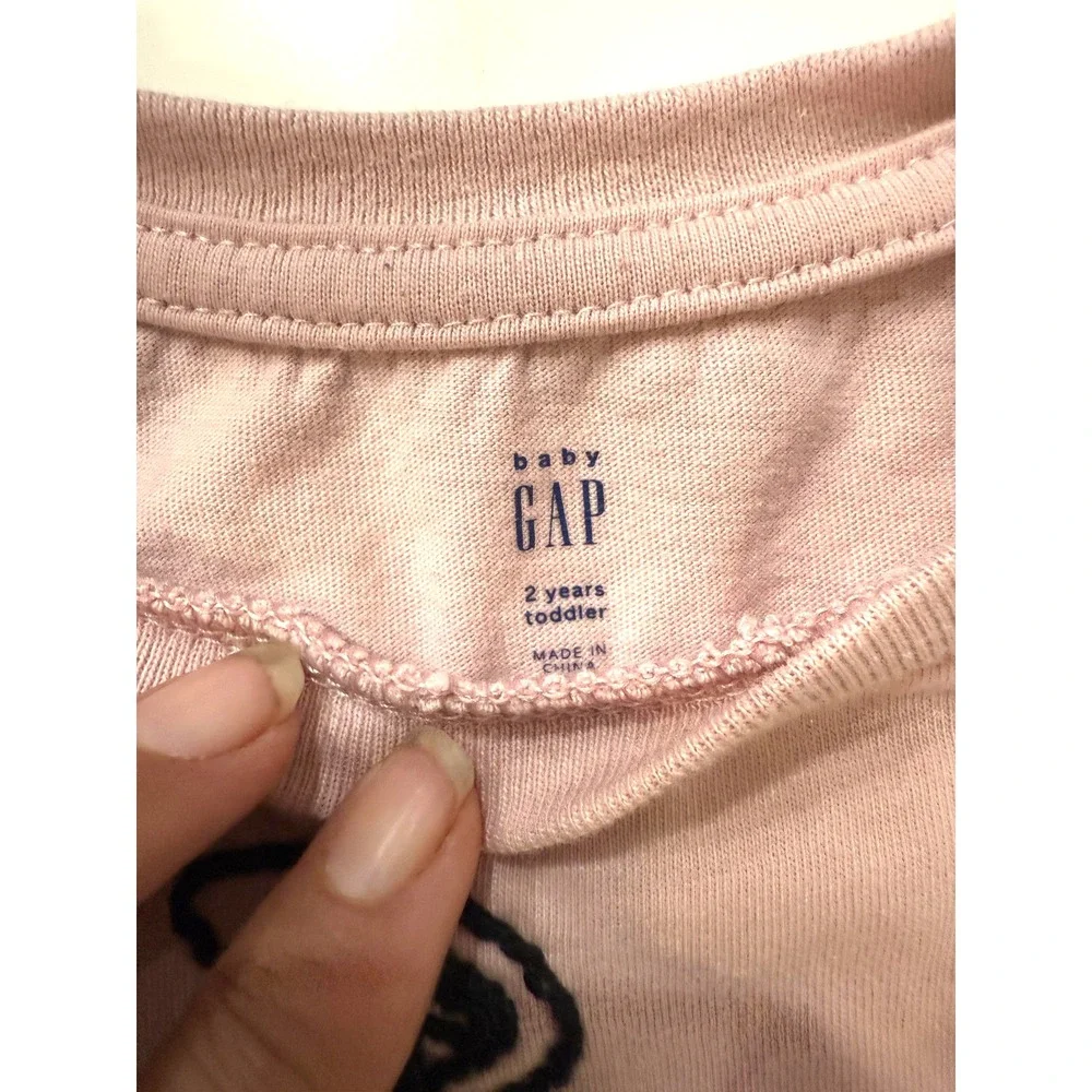 Peanuts Snoopy‎ Shirt Toddler 2T Pink Long Sleeve Graphic Baby Gap Crewneck